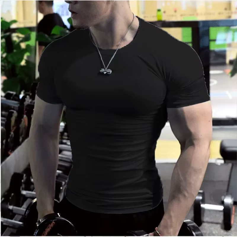 Hommes hauts à la mode t-shirt plaine coupe ajustée t-shirt à manches courtes t-shirts pour hommes c