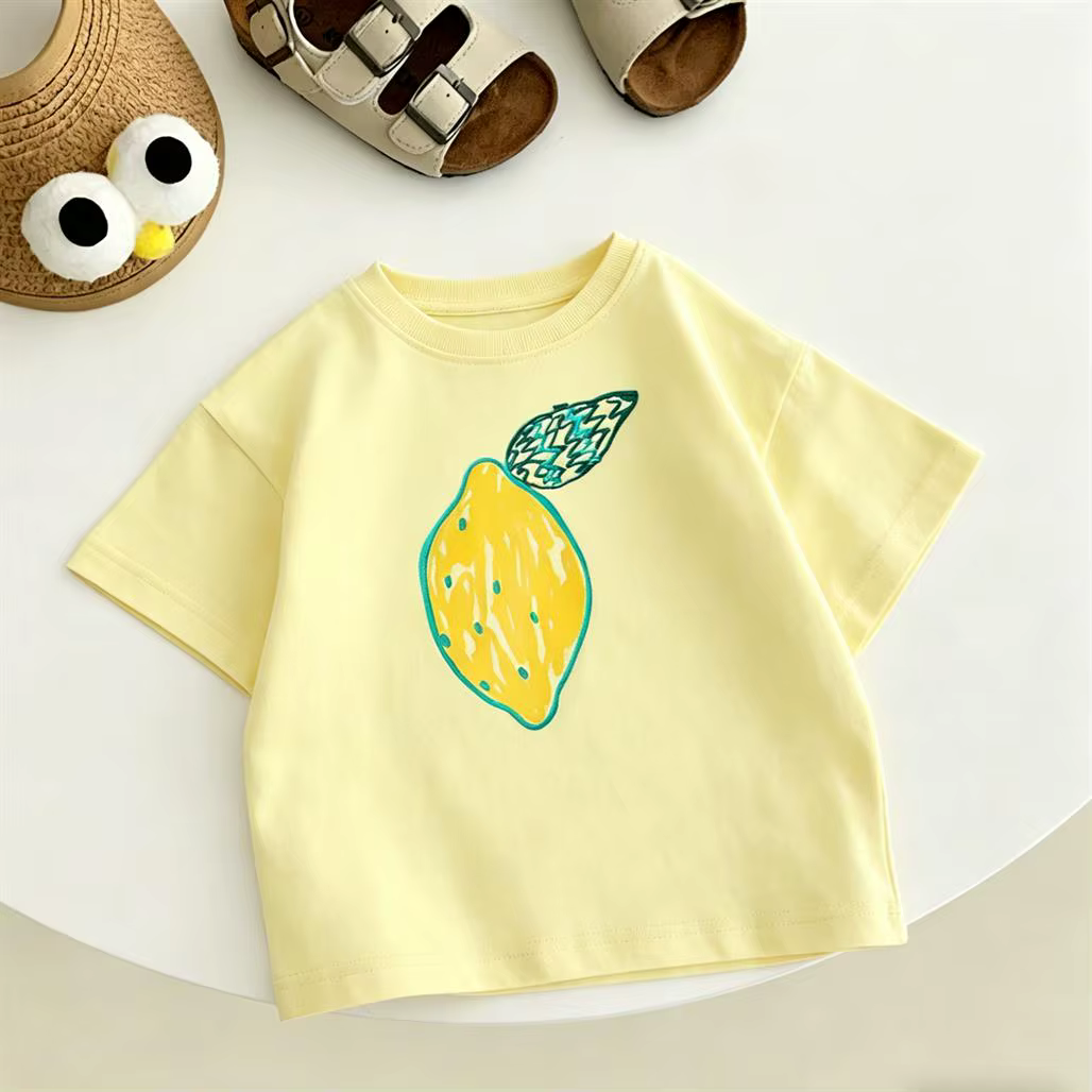 T-shirt pour enfants, vêtements décontractés à la mode, imprimés, à manches courtes, col rond, chemi