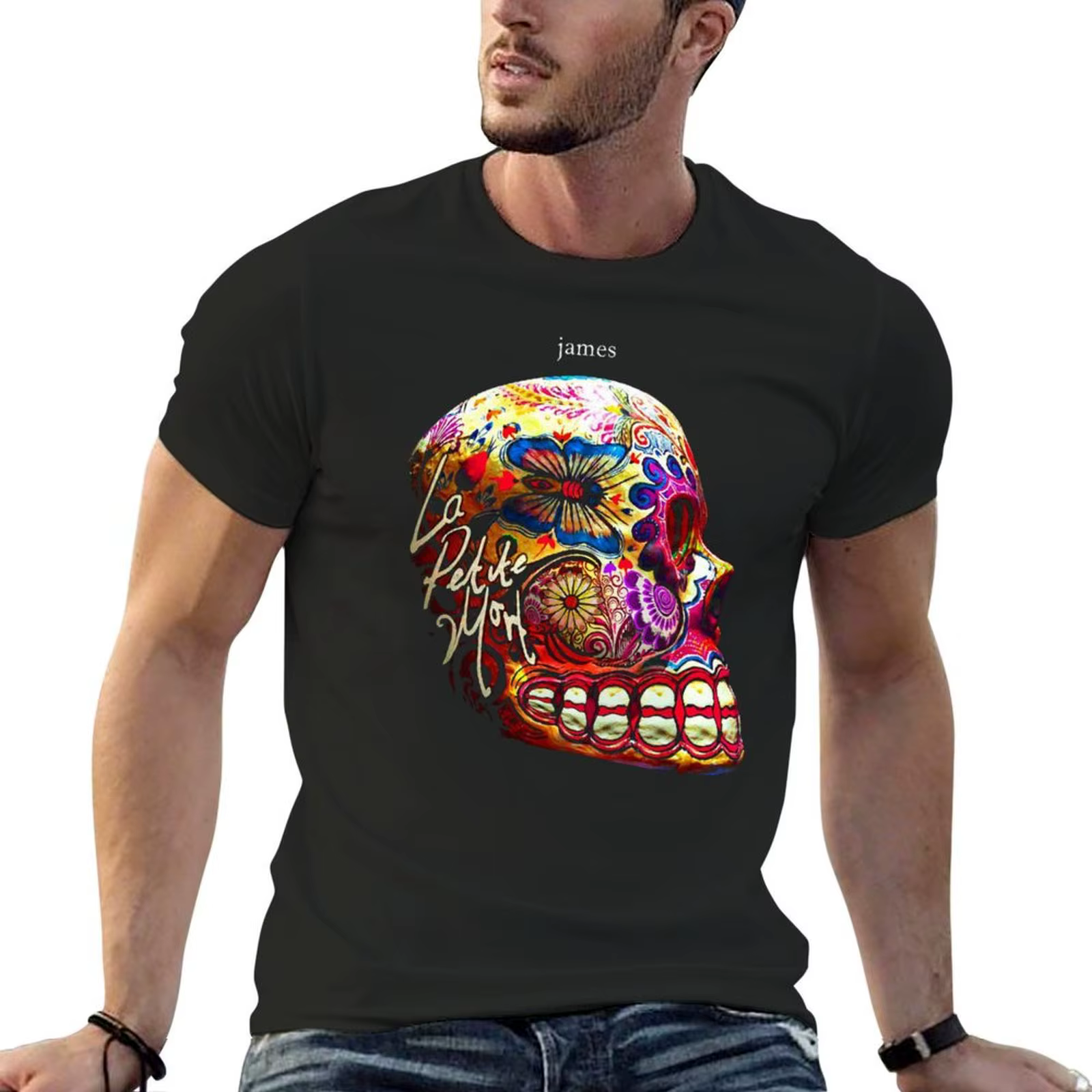 JAMES BAND T-shirt en coton pour hommes, T-shirt de basket-ball graphique, impression animale sublim
