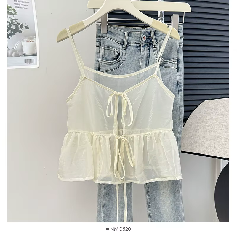 Kimtiendra mo-Gilet à lacets rose pour femmes, haut précieux, Ins coréen, vêtements d'extérieur fins