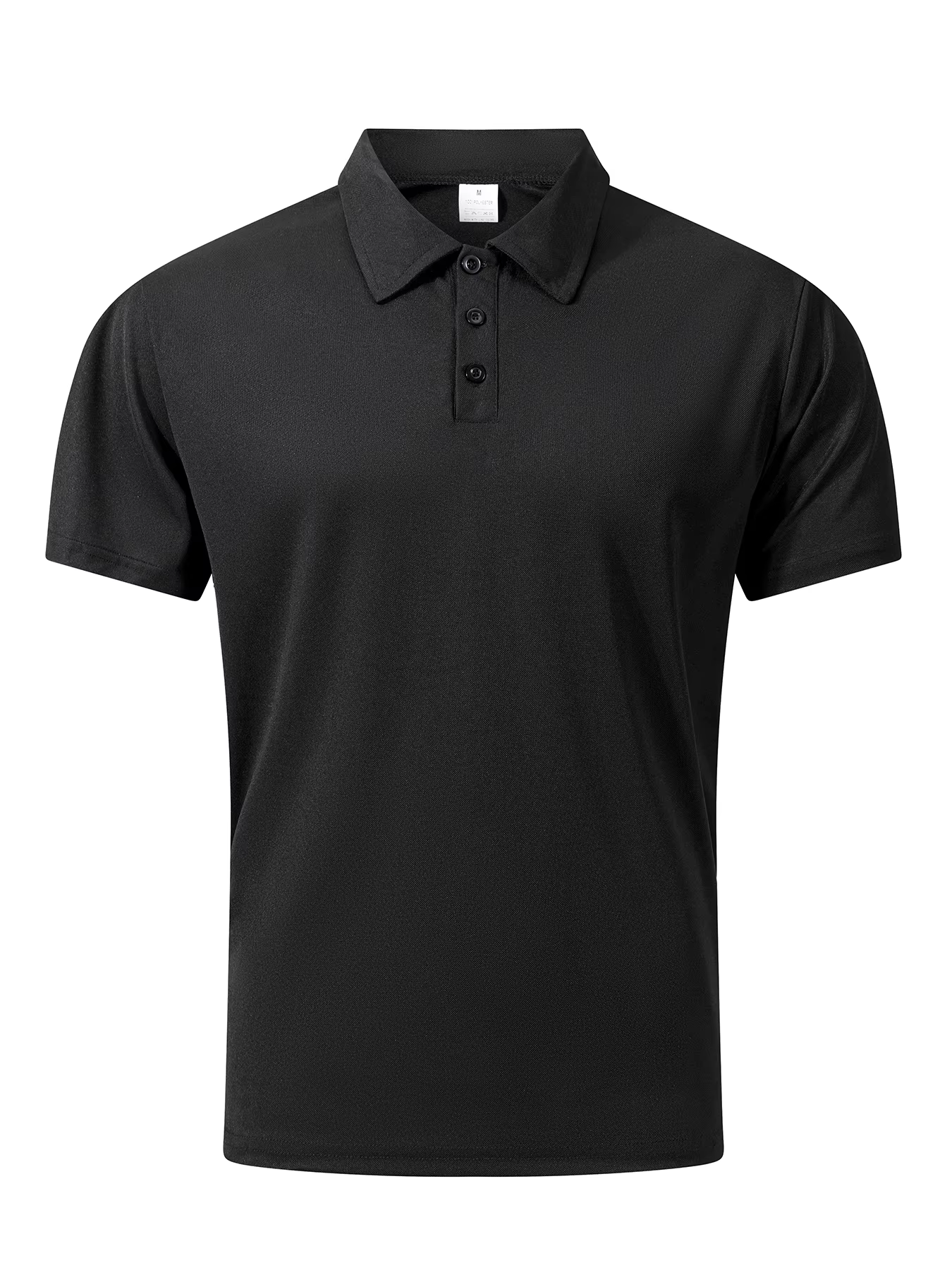 Polo classique pour homme en tissu chiné, respirant, léger, anti-boulochage, à manches courtes, déco