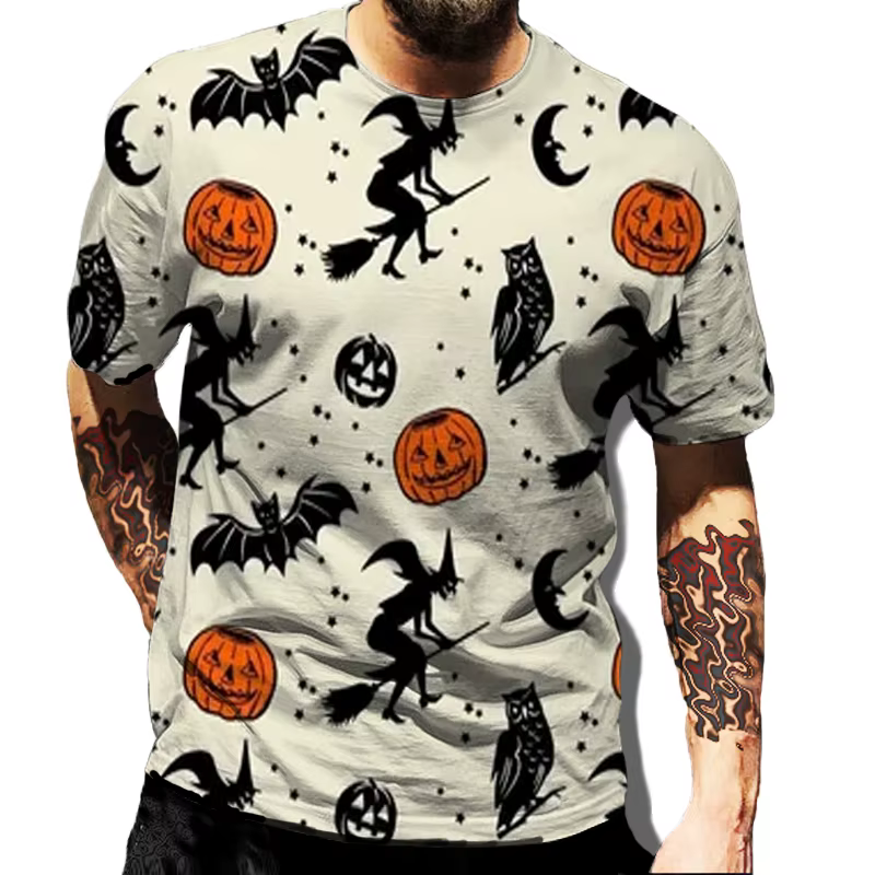 Hommes Halloween T-Shirt tendance vêtements gothique Streewear homme Hip Hop hauts Clown graphique t