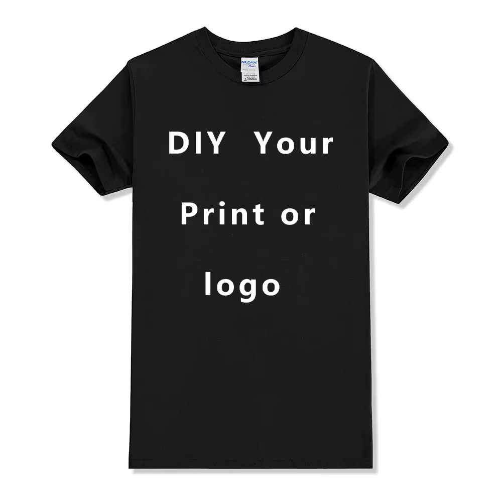 T-shirt personnalisé femmes hommes personnalisé imprimé 100% coton à manches courtes votre Logo Phot