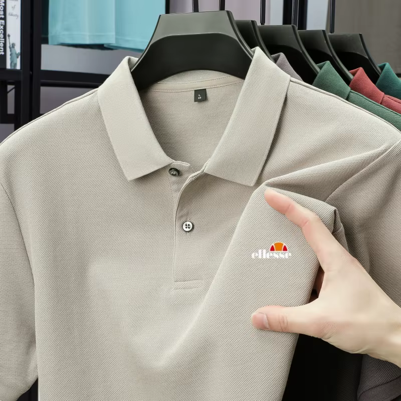 Polo Homme Haut de Gamme Nouvelle Collection Été – Marque Tendance avec Lettres Brodé – Confortable,