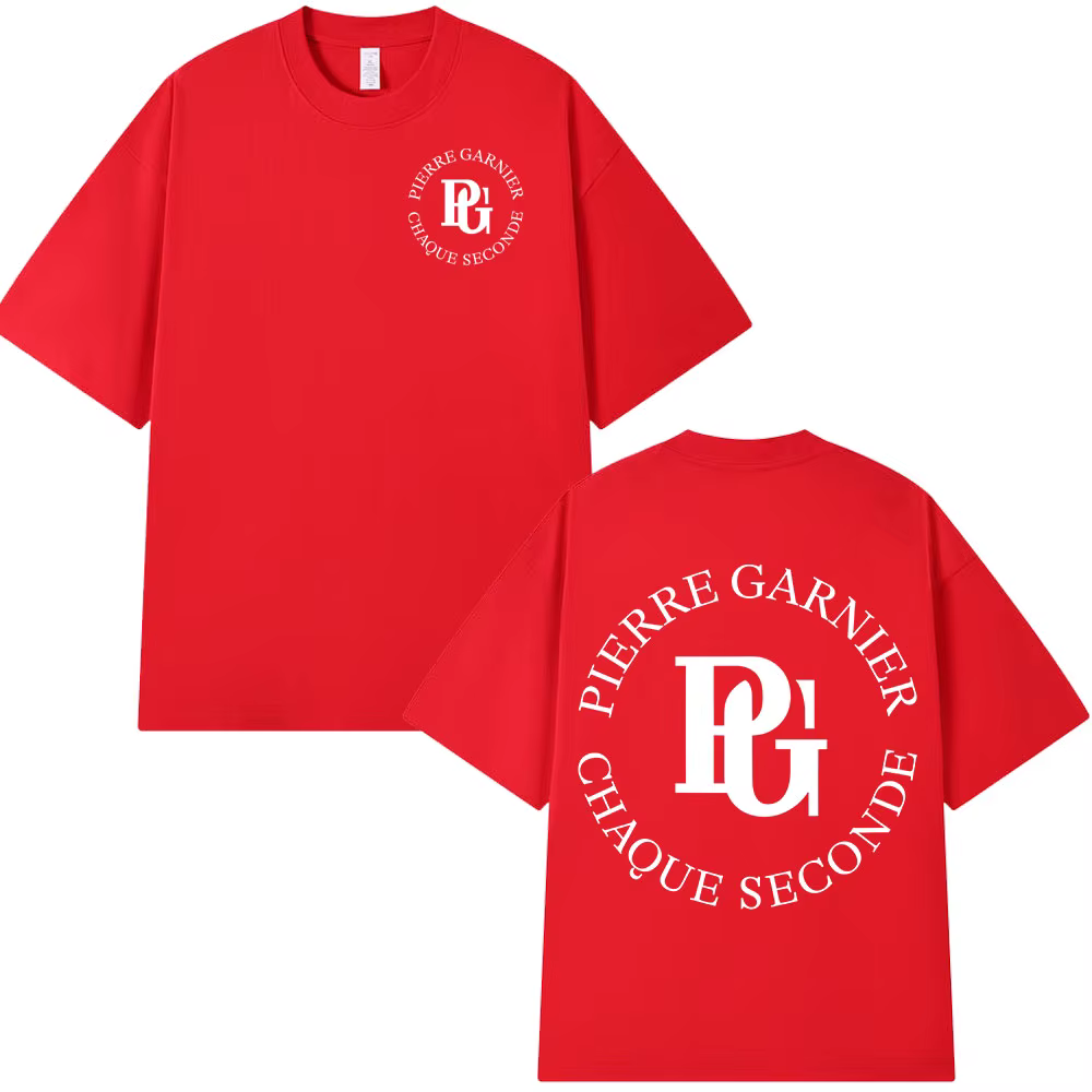 Pierre Garnier Chaque Seconde 2025 Album Tour T-shirts Hip Hop mode T-shirt hommes vêtements 100% co