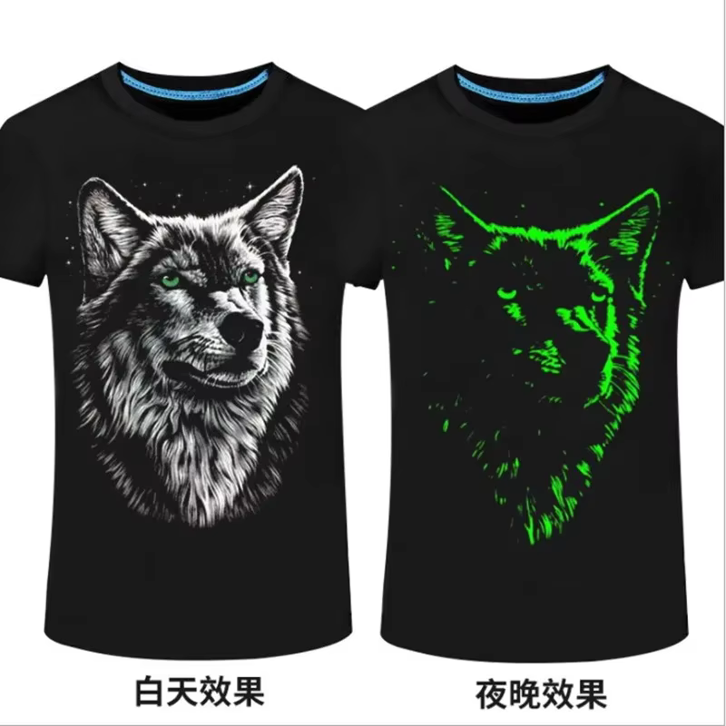 T-shirt structurels ent 3D pour homme, chemise à manches courtes, mode punk, lueur, tridimensionnel,