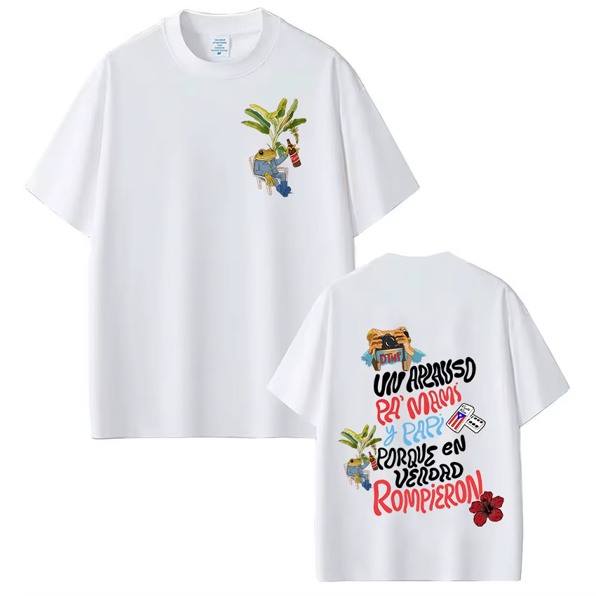 T-shirt Rapper Bad Bunny Debi Tirar Mas Fotos DTMF World Tour, vêtements pour hommes, mode Hip Hop,