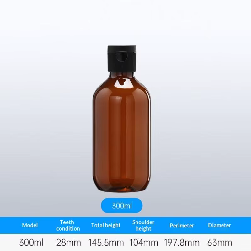 Bouteilles distributeur à bouchon rabattable 300ML 500ML en plastique rechargeables pour lotion, sha