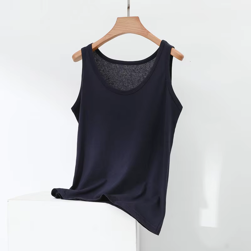 Débardeur Simple en coton et lin pour femmes, t-shirt ample sans manches, décontracté, antidérapant,