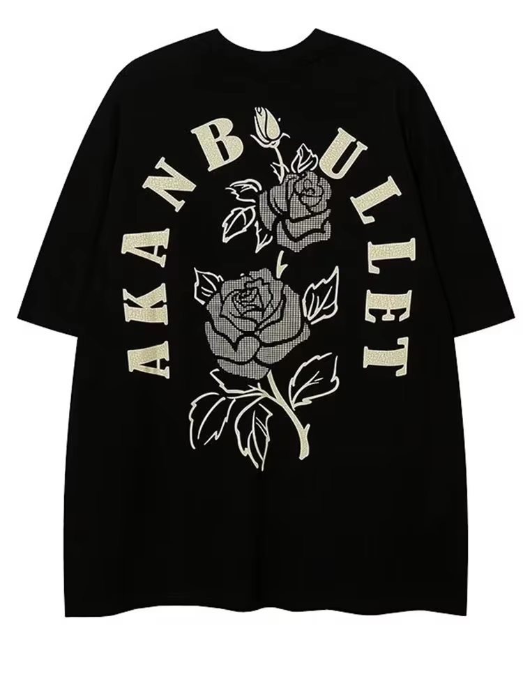 T-shirt manches courtes pour homme, Streetwear, Hip Hop, Harajuku, mode, estival, surdimensionné