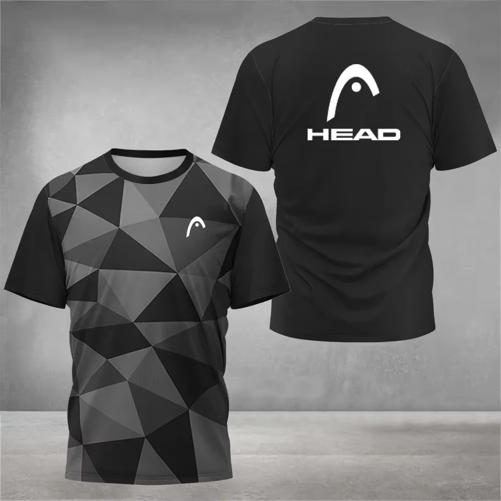 T-shirt respirant pour homme, col rond, manches courtes, coupe ample, idéal pour le badminton, le te