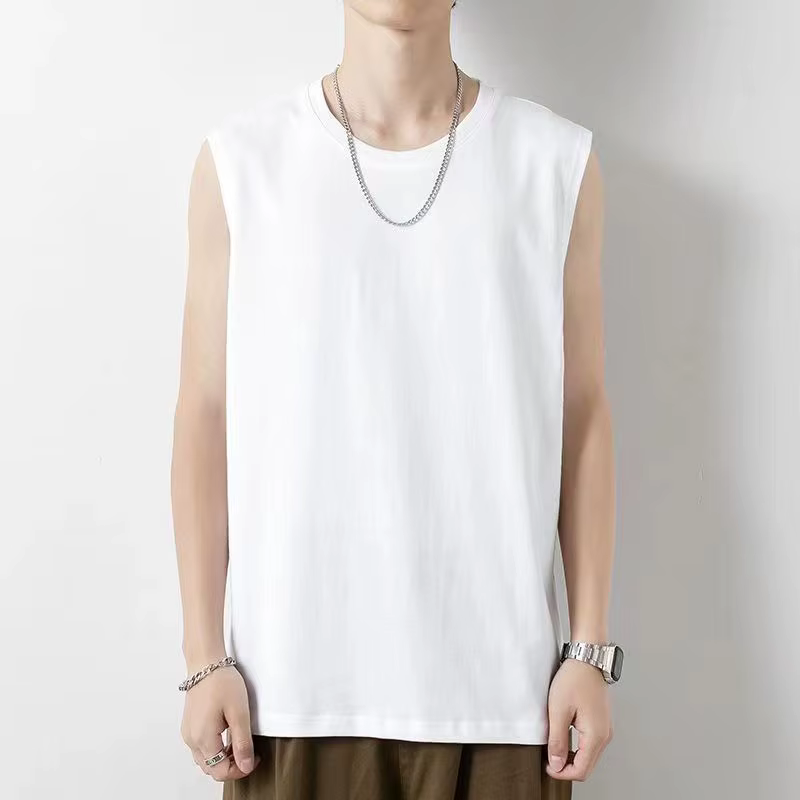 Gilet sans manches pour hommes, fin, Simple, ample, sensation fraîche, épaulettes, haut respirant, P