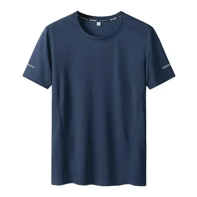 T-shirt à manches courtes et col rond pour femme, respirant, séchage rapide, travail, grande taille,