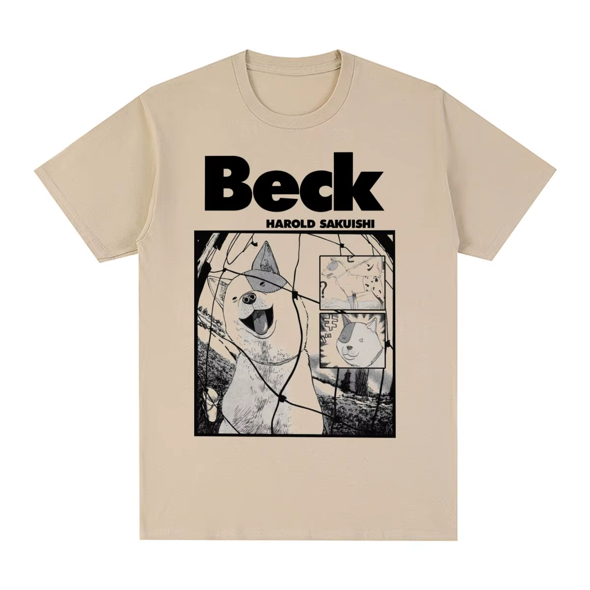 Beck Vintage T-shirt mongol Chop Squad Anime impression Art coton hommes T-shirt nouveau T-shirt fem