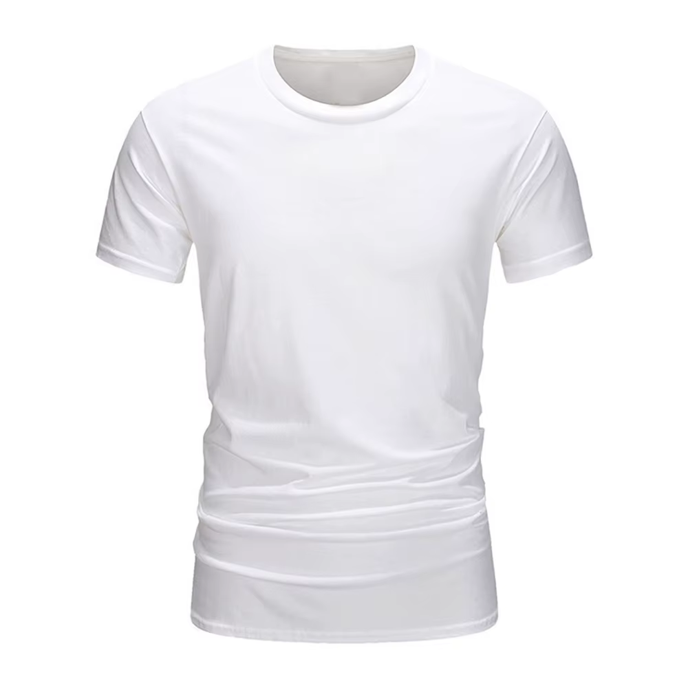 T-shirt d'été en coton pour hommes, Slim, noir, manches courtes, confortable, décontracté, col rond,