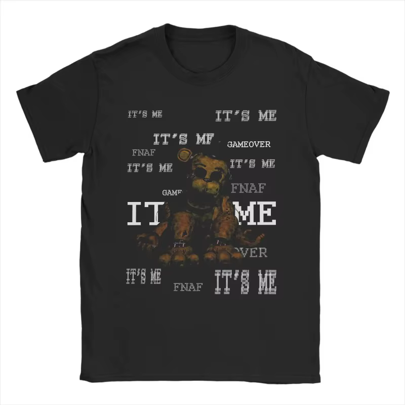 Hommes printemps été piège FNAF à Freddys trompette T-Shirts Vintage 100% coton vêtements Vintage à 