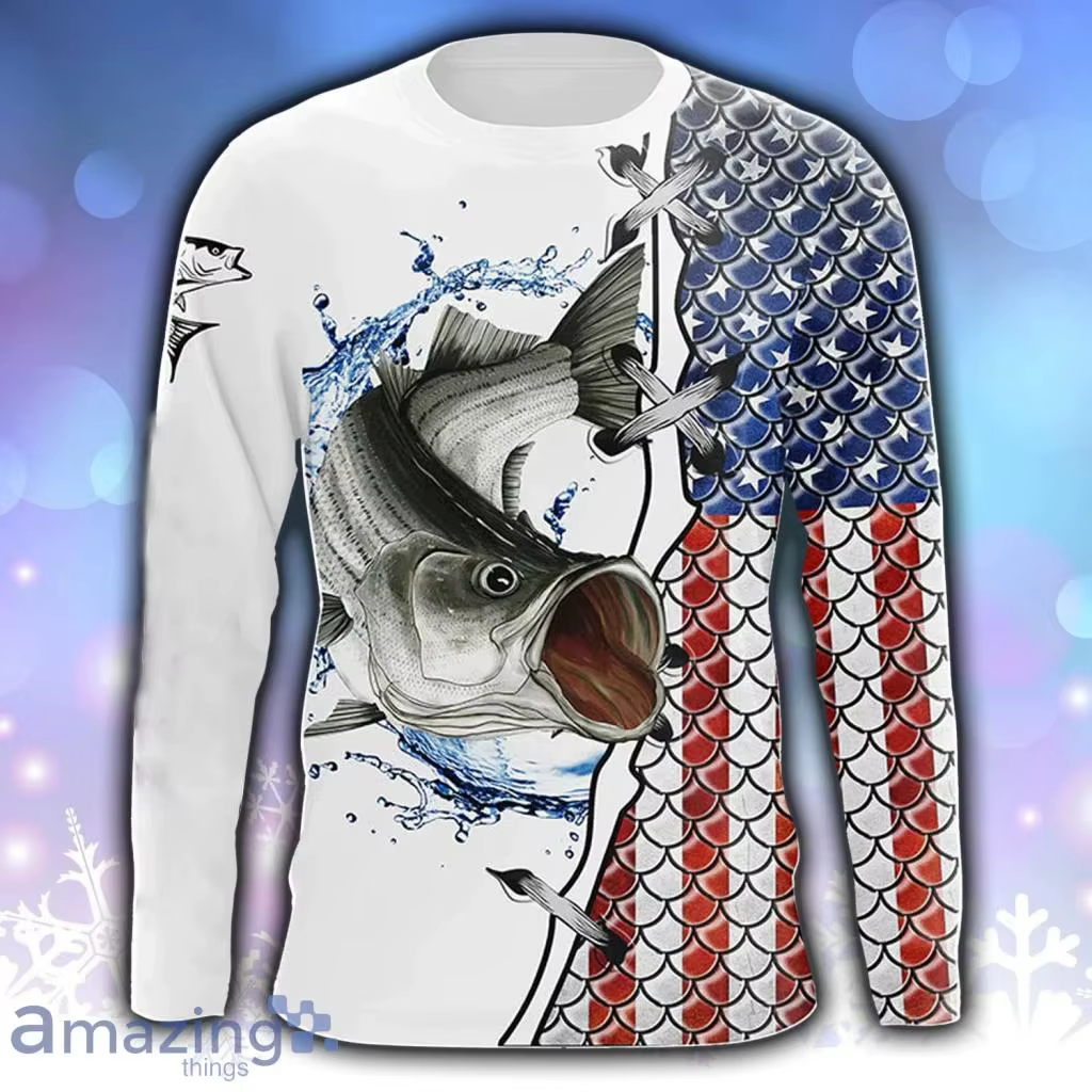 T-shirt à manches longues pour hommes et femmes, imprimé de pêche, graphique 3D, mode Fitness, hauts