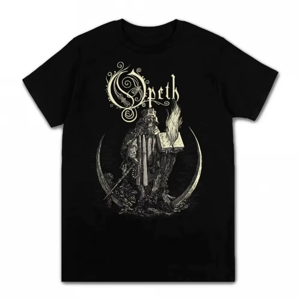 T-shirt vintage Opeth pour hommes et femmes, 100% coton, coupe ample, manches courtes, avec impressi