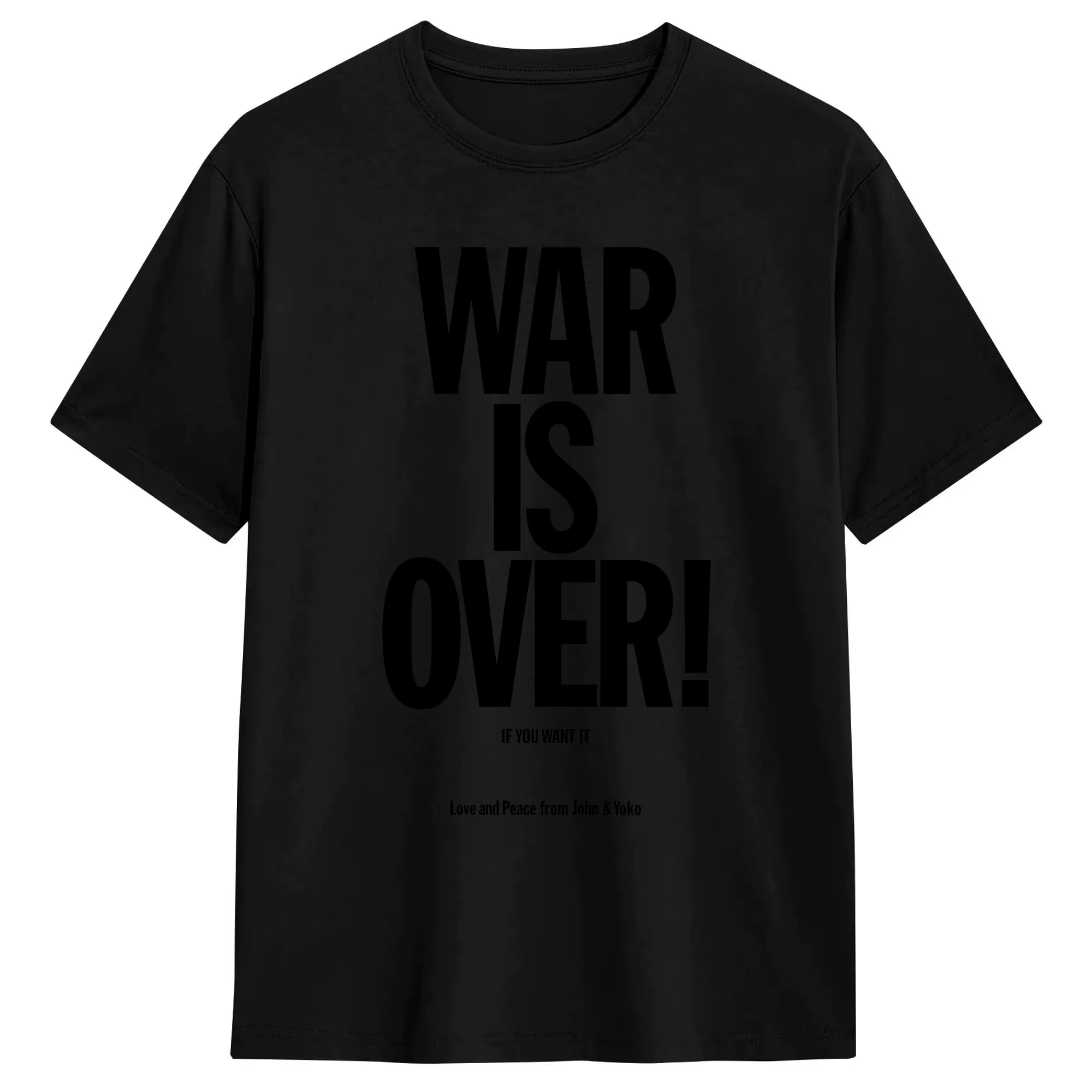 T-shirt John Lennon War Is Over, T-shirts de plage en pur coton pour homme, T-shirt décontracté à ma