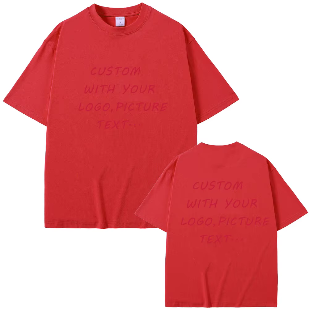 T-Shirt Personnalisé en Pur Coton pour Homme et Femme, Vêtement Décontracté avec Votre Propre Logo/I