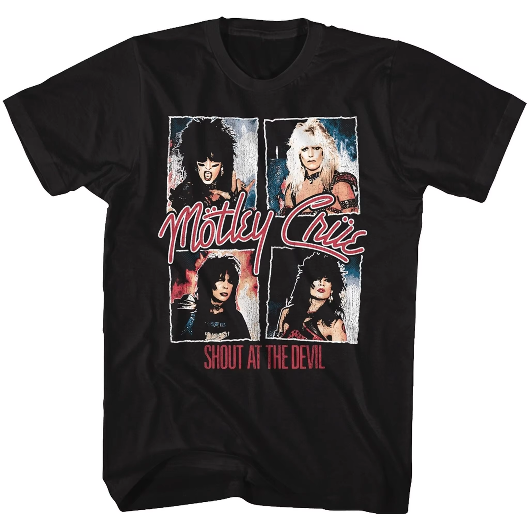 T-shirt classique noir pour adultes Motley Crue Shout at the Devil, t-shirt d'été ample et respirant