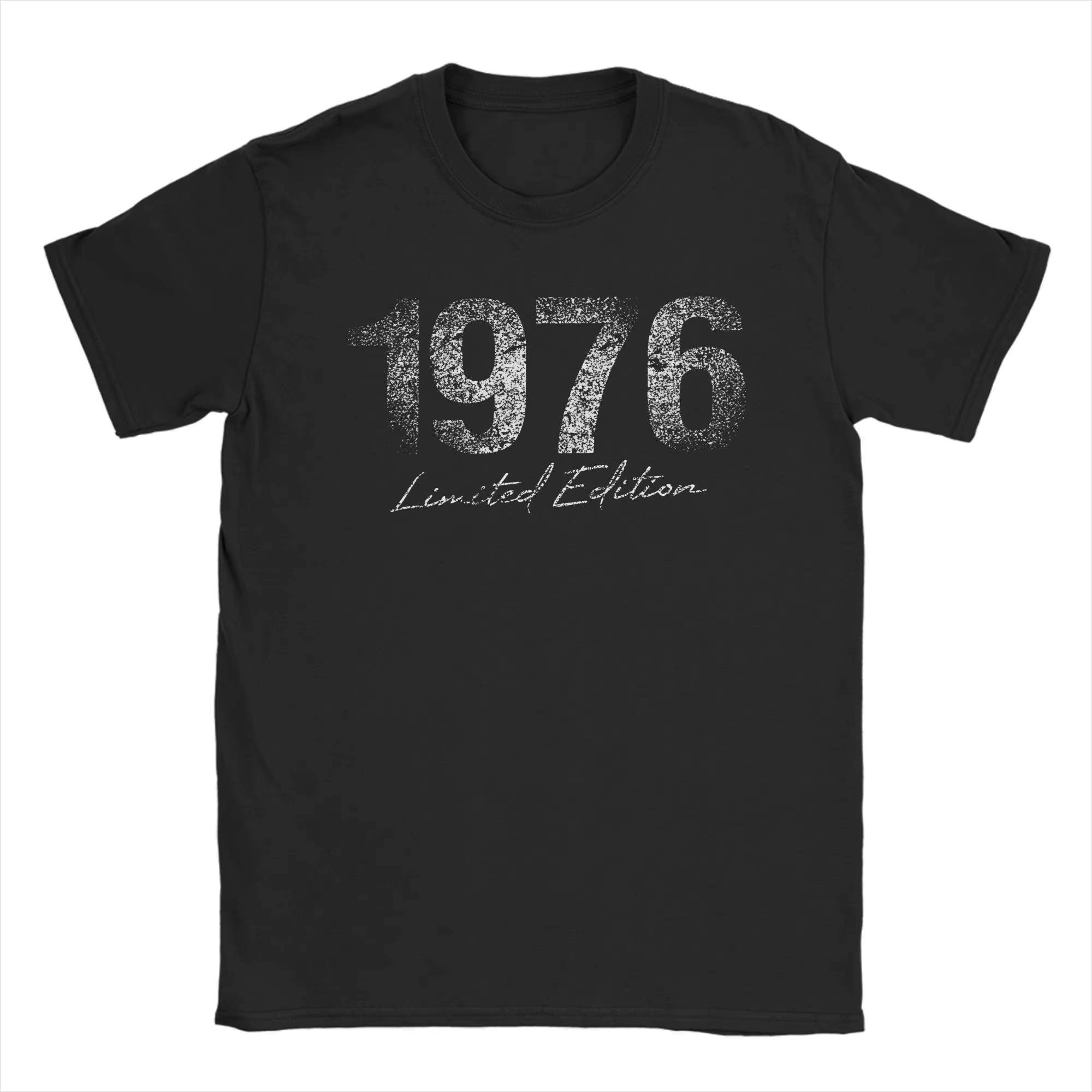 T-shirt en coton pour hommes, édition limitée, Vintage 1976, T-shirts d'été géniaux, col rond, Hipst