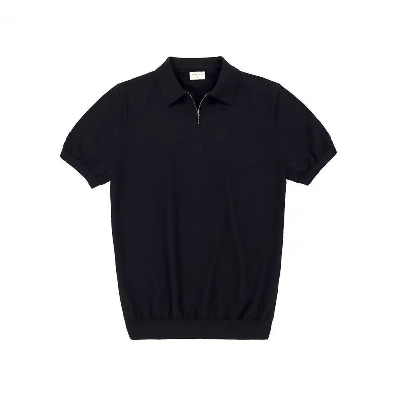 Mode hommes polos hommes à manches courtes T-shirt à carreaux tout assorti T-shirt nouveaux vêtement