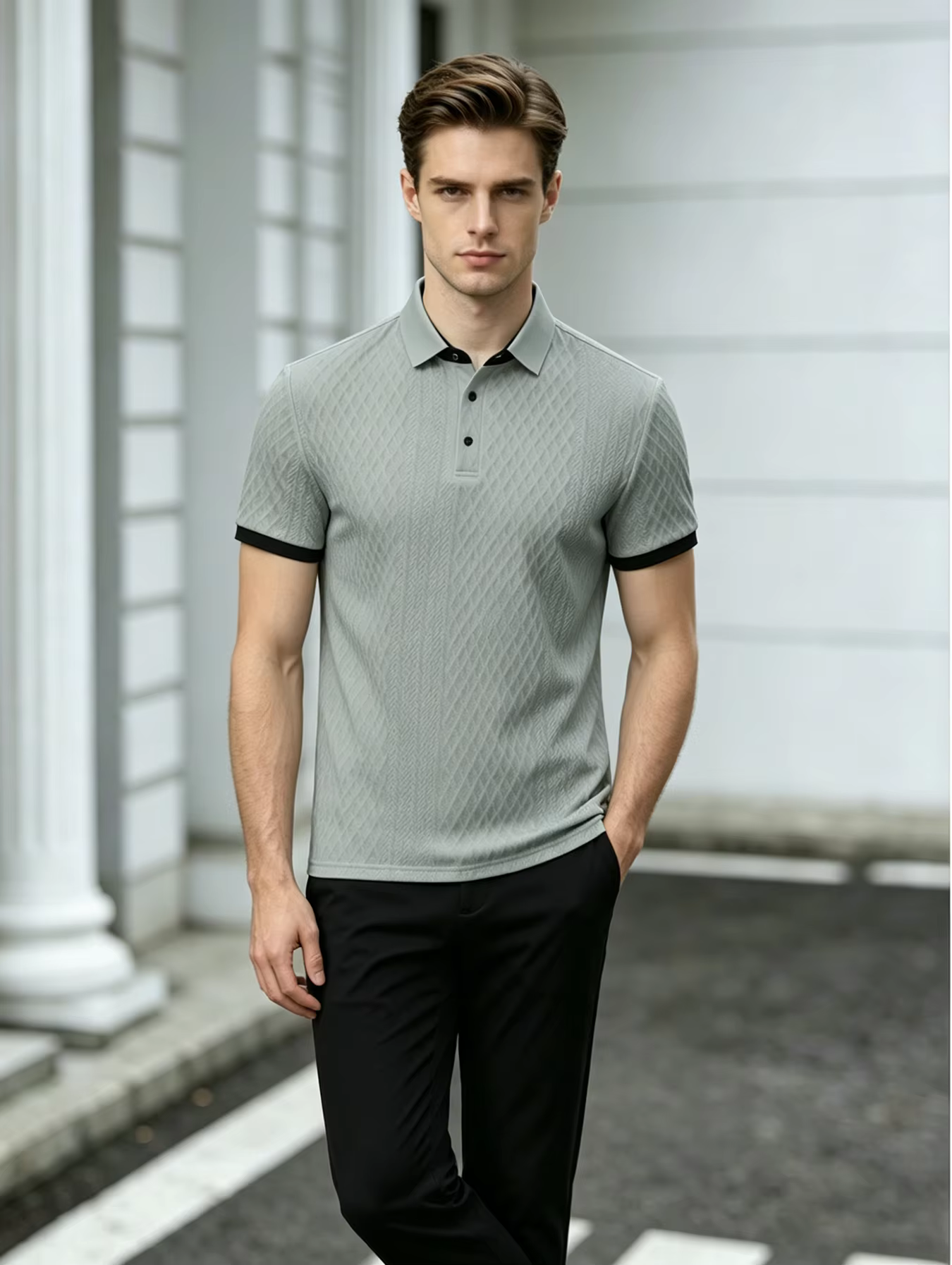 Chemises polo pour hommes au style décontracté chic, idéales pour les occasions professionnelles lég