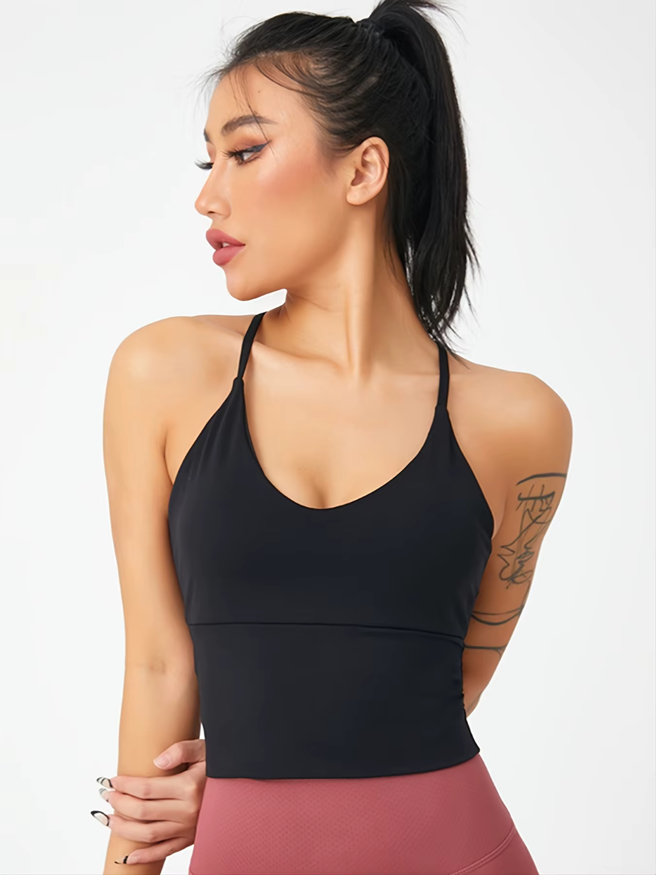 Débardeur sans manches pour femme, nouveau style 2026, avec coussinets de soutien-gorge intégrés, à 