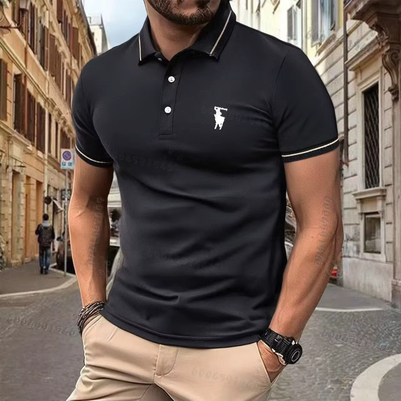 Polo décontracté pour homme - Haut polyvalent, tendance, de haute qualité, confortable, respirant, d