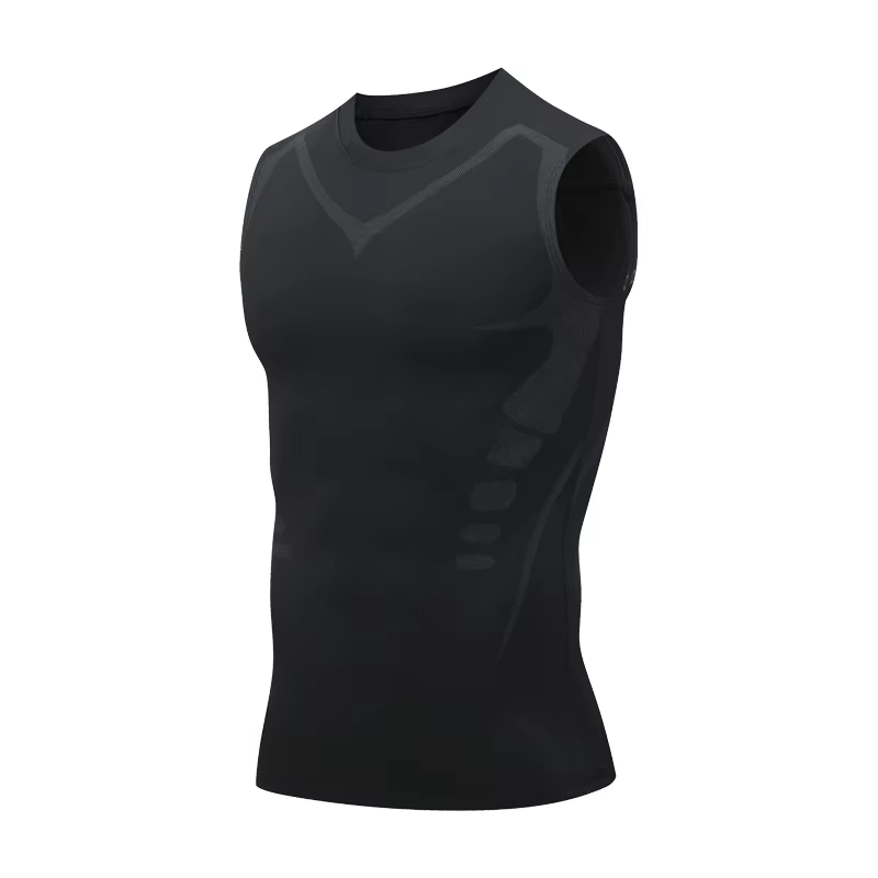 Débardeur de Compression pour hommes, chemise de gymnastique sans manches, impression à séchage rapi