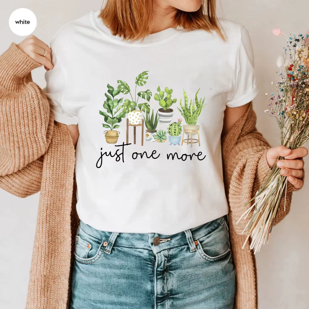 Juste un plus t-shirt plante dame t-shirt plante folle femmes chemises jardinage t-shirt femmes manc