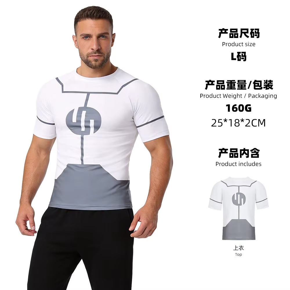 Rashguard Invincible Cosplay pour la plongée, le BJJ et le MMA, à manches longues ou courtes, pour h
