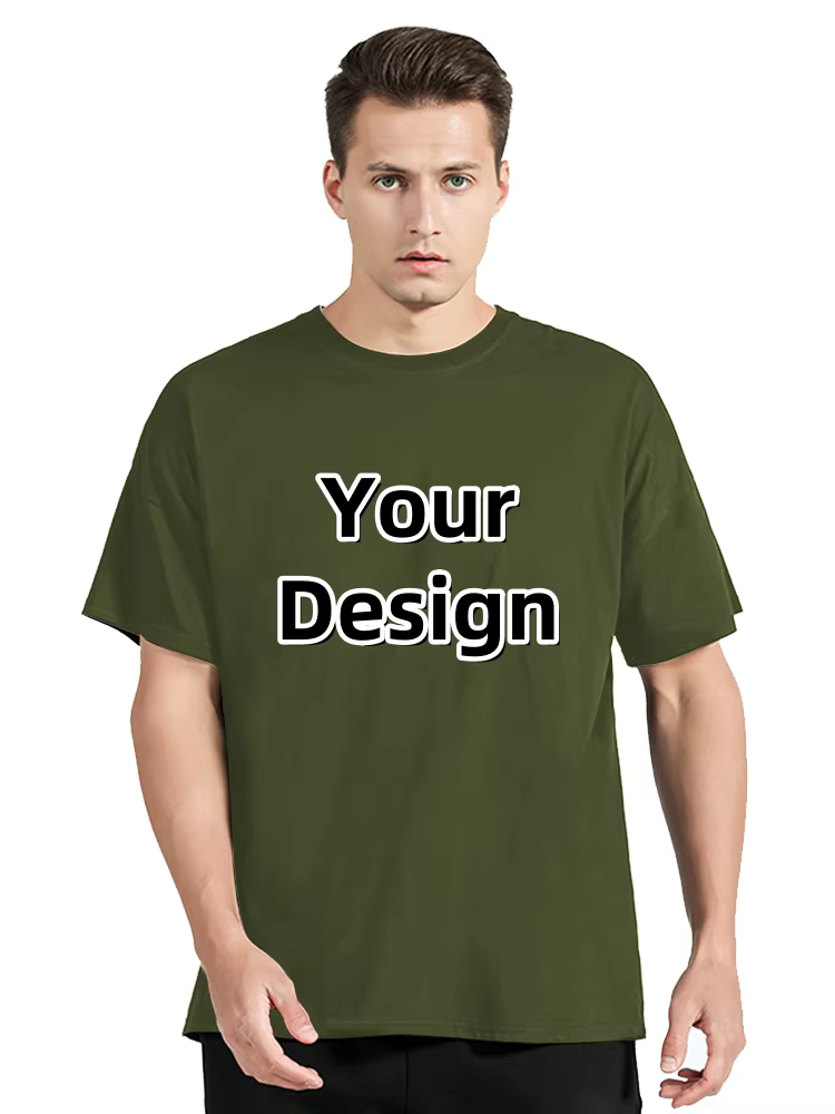 T-shirt personnalisé pour hommes avec votre propre logo T-shirt texte et photo imprimés sur le devan