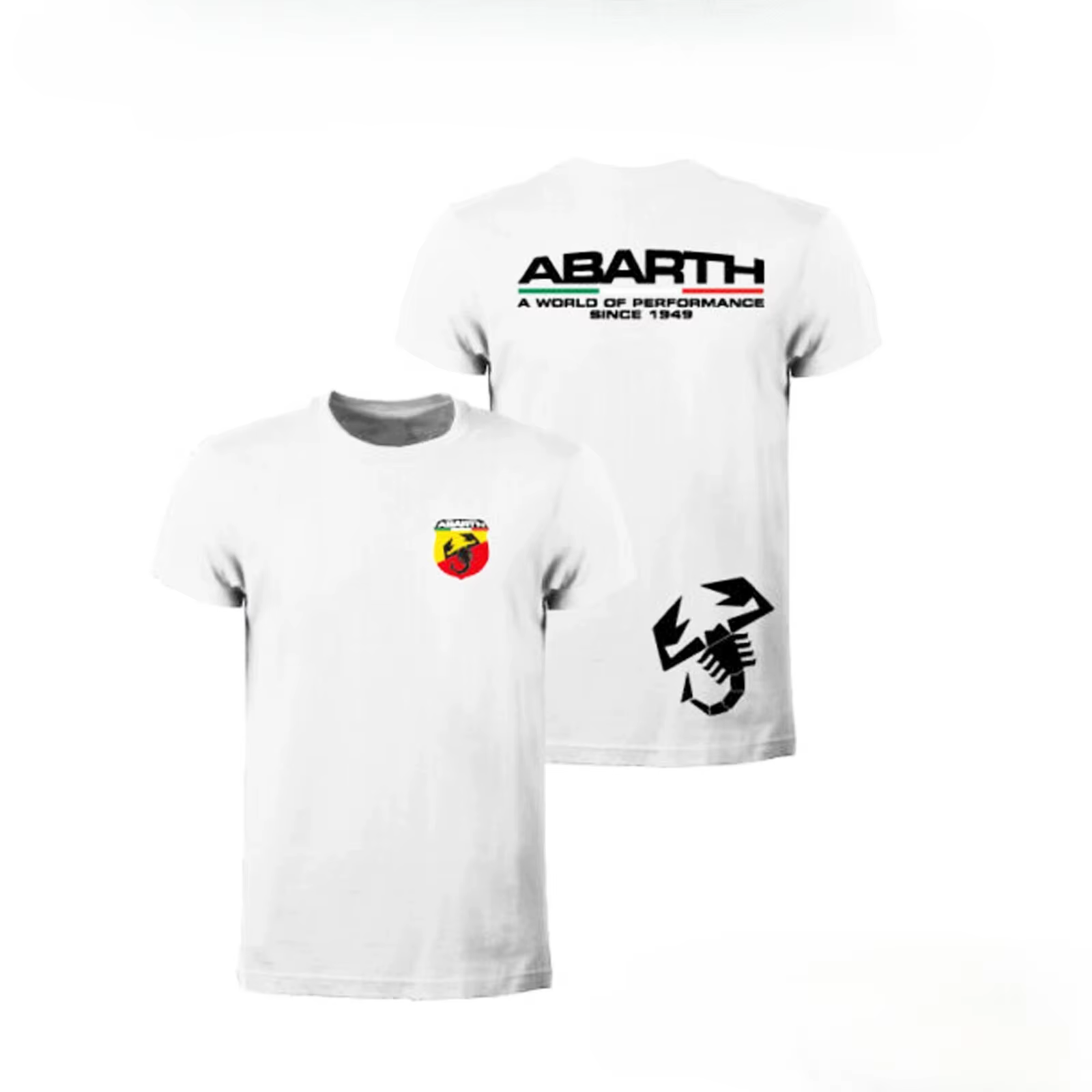 T-shirt de marque automobile italienne Maglietta Logo Scorpione Maniche Corte Cotone Tshirt Leggera 