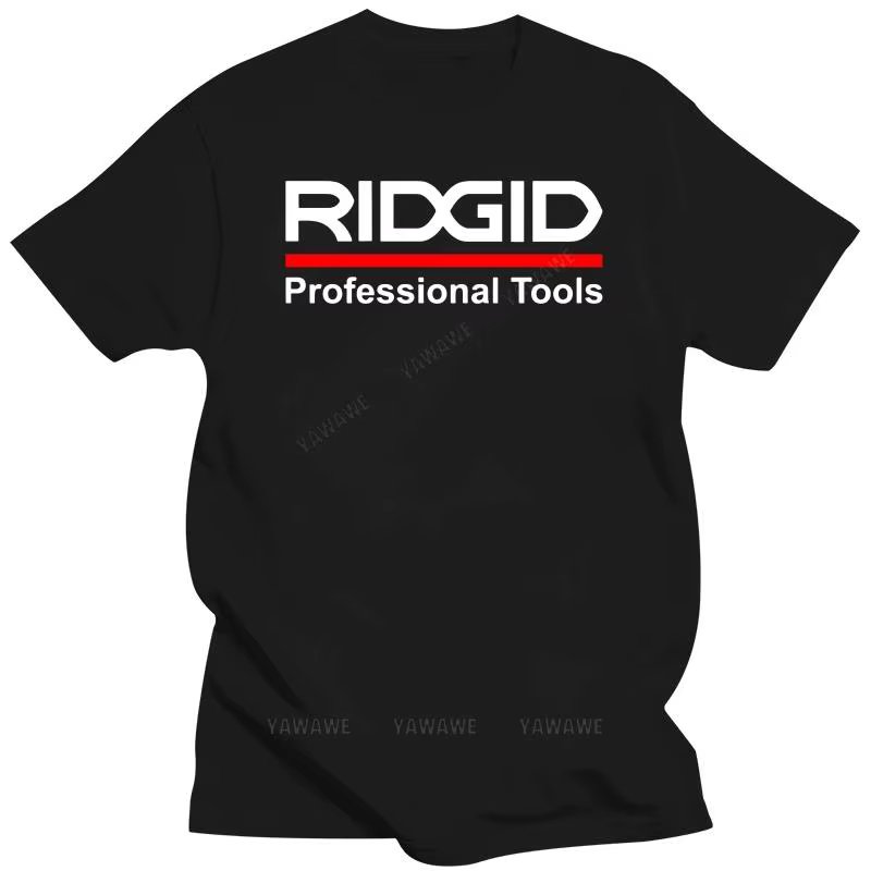 T-shirt noir pour hommes été marque t-shirt RIDGID outils professionnels T-SHIRT mode impression t-s