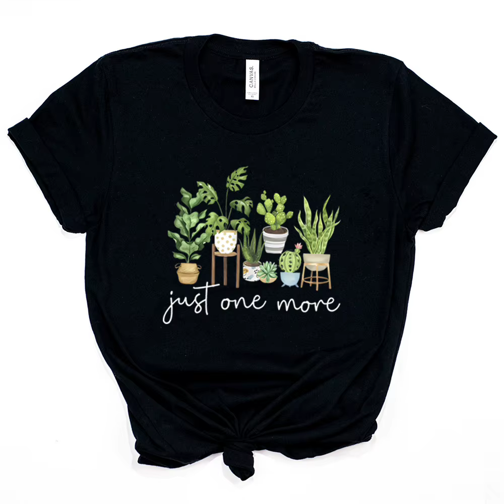 Juste un plus t-shirt plante dame t-shirt plante folle femmes chemises jardinage t-shirt femmes manc