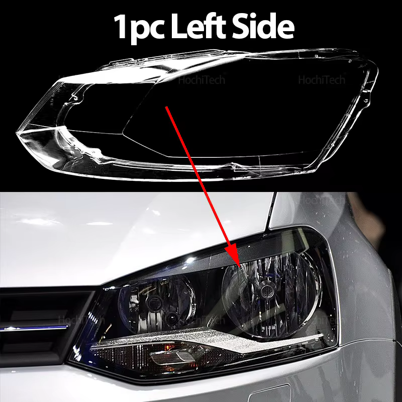 Pour Volkswagen VW Polo MK5 pré-lift 2010 2011 2012 2013 boîtier Transparent phares avant lentille c