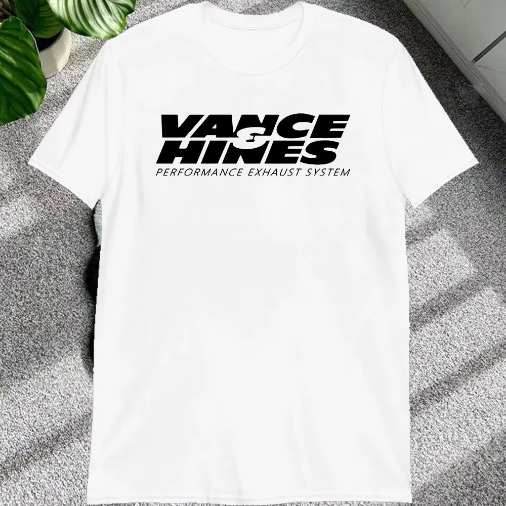 VANCE HINES imprimé mode homme T-SHIRT inspiré moto course systèmes d'échappement homme T-SHIRT déco