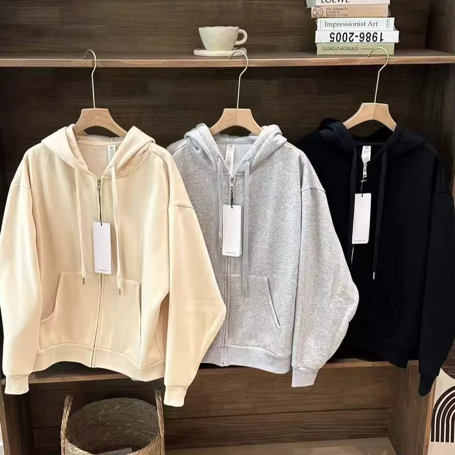 Nouveau Sweat à Capuche Femme Automne Hiver Style Décontracté Cardigan Ouvert Veste Tendance Ins Sty