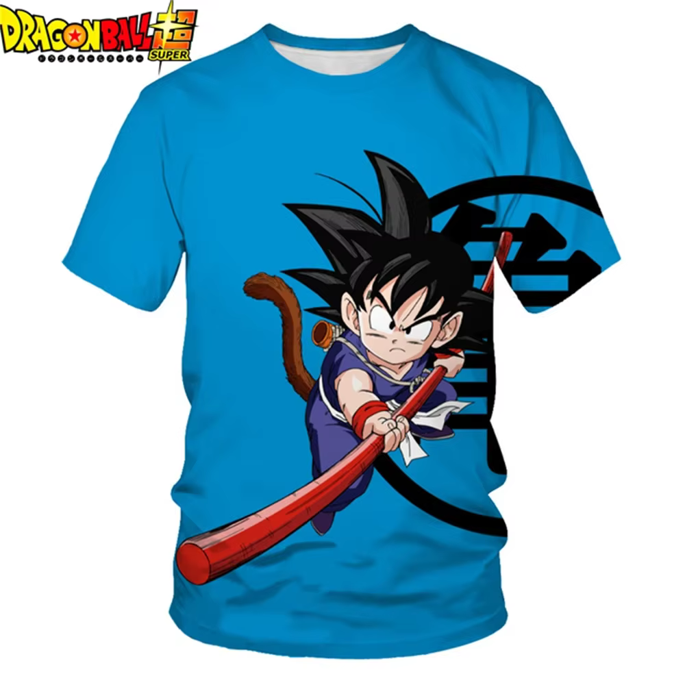 T-shirt Dragon Ball d'été pour hommes, garçons, filles, enfants, super t-shirt Super Saiyan, sweat-s