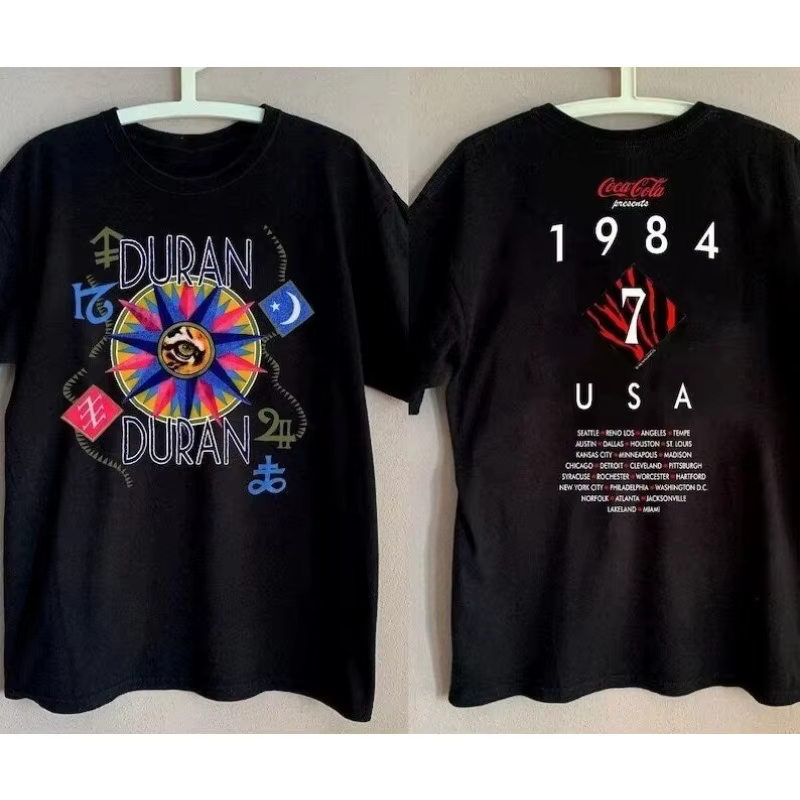 T-shirt Duran Duran Arena Tour 1984, T-shirt Duran Duran Twoside Remake, T-shirts graphiques pour ho