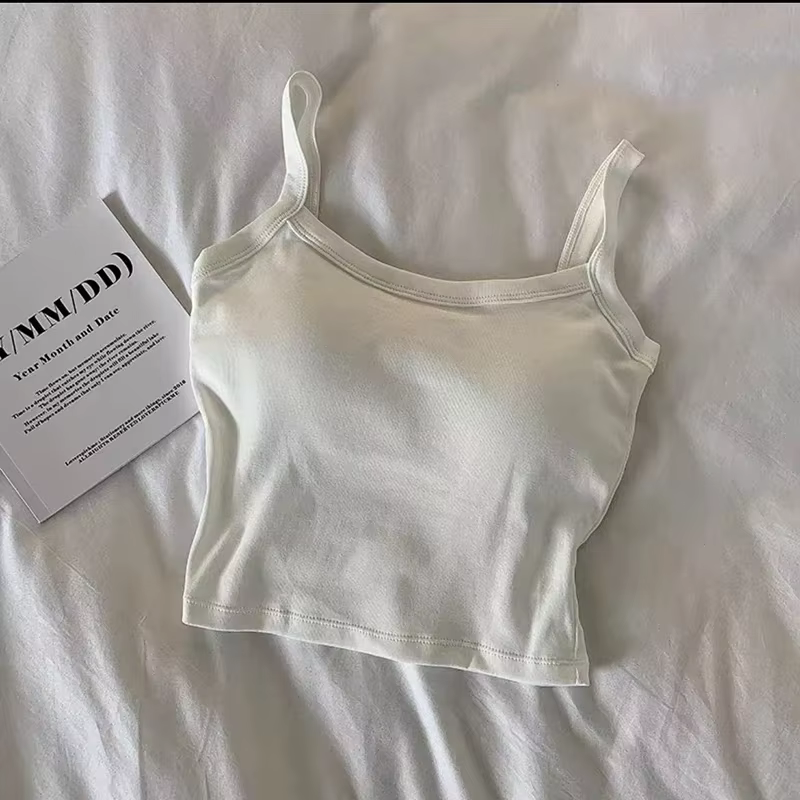 Crop Top Femme Sexy Sans Manches, Hauts Tendance, Sous-vêtements Féminins, Camisole, T-shirt Basique