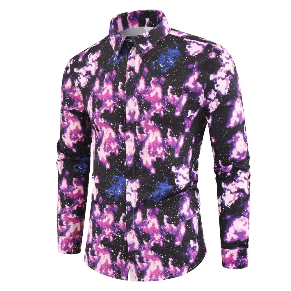 Chemise à manches longues pour hommes, style hawaïen, impression 3D, mode décontractée, haut confort