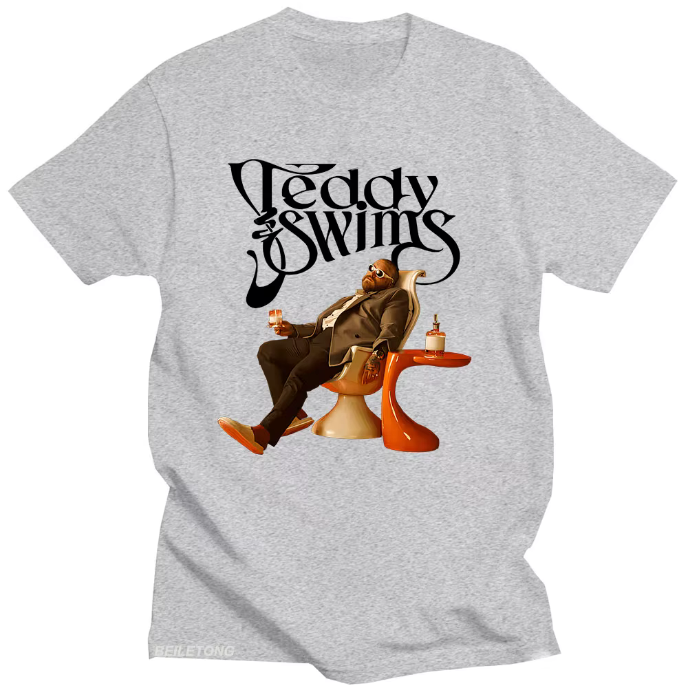 Teddy Swims T-shirt Camiseta zones bre, T-shirt grunge à col rond, T-shirt à manches courtes, T-shir