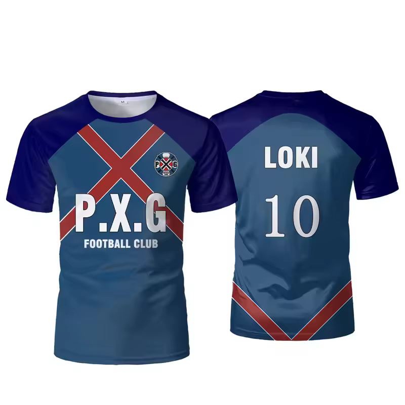 Chemise Anim LOKI, costumes de cosplay # 10 Maillots de football Loki, T-shirt d'entraînement de foo