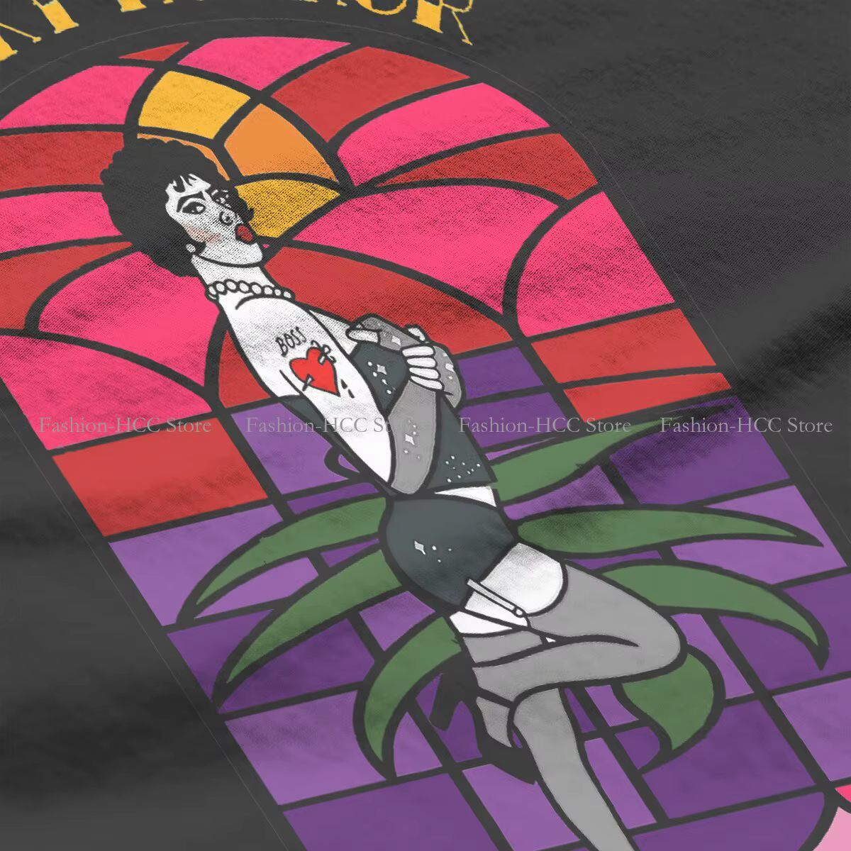 T-shirt Rocky Horror Picture Show pour femme, polyester, vitrail, doux, PVD, été, haute qualité