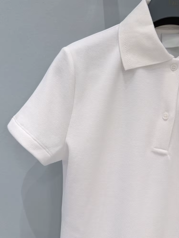 Polo en coton blanc slim décontracté pour femme, col rabattu, manches courtes, couleur unie, collect
