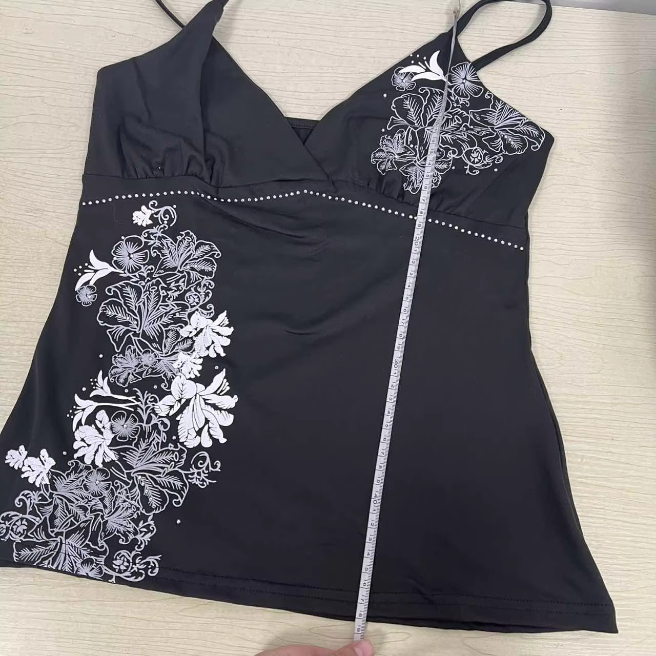 Y2K Vintage noir hauts à bretelles femmes Harajuku fleur graphique imprimé Rivet Mini Camis coton go