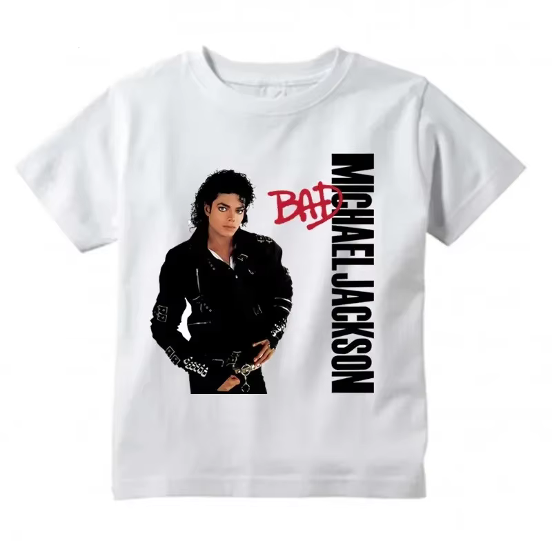 Michael Jackson graphique imprimé t-shirt Harajuku Rock mode décontracté à manches courtes col rond 